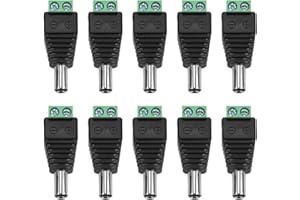 SPACNANA 10 sztuk zacisków śrubowych DC Power Jack Connector 5,5 X 2,1 mm żeńskie złącze Jack Power Connector