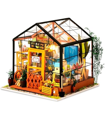 Cuteefun Miniatuur poppenhuiskit, doe-het-zelf houten poppenhuisset, met stofkap, handgemaakt handwerk voor volwassenen, creatieve kamer, geschikt als cadeau voor verjaardag en kerst (Magic Garden Cuteefun Miniatuur poppenhuiskit, doe-het-zelf houten poppenhuisset, met stofkap, handgemaakt handwerk voor volwassenen, creatieve kamer, geschikt als cadeau voor verjaardag en kerst (Magic Garden
