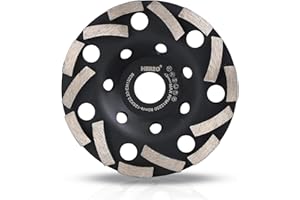 HERZO Diamantschleiftöpfe 125mm x 22,23 mm schleifscheibe beton, topfscheibe 125 für Beton Stein Naturstein Fliesenkleber Granit Mauerwerk