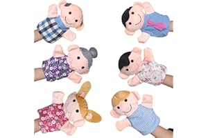 BESTEVERY 6 Stück Kleiner Finger Puppet Set, Mini Stofftiere Fingerpuppen, Fingerpuppen Baby, Finger Plüschtier Set, Niedliche Fingertiere, für Geschichte Zeit Kindergeburstag Gastgeschenk Fingerpuppen