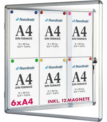 Système De Porte Documents Mural Rakiuty - 4 Panneaux A4 Transparents - Pour Affichage Bureau, Restaurant, Lieux Publics Panneau D'affichage