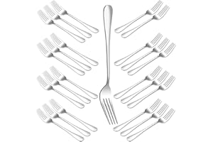 TURNAROUNDTECH Fourchettes de table inox 24 pieces poli miroir lave-vaisselle maison et restaurant convenables fourchette inox lot fourchette couvert fourchette fourchette de table
