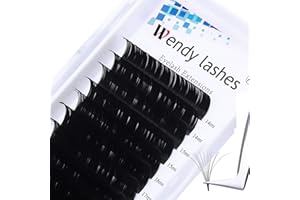WENDY LASHES Łatwe rzęsy wentylatora CC Curl 0.05mm 14-20mm Mixed Łatwy wentylator Rosyjskie rzęsy 2D 3D 5D Rozszerzenia rzęs Selfnning rzęsy Łatwa objętość wentylatora rzęsy Indywidualne przedłużanie rzęs (KH-0.05-CC-MIX14-20)
