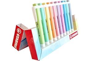 STABILO swing cool Pastel - Juego de 10 subrayadores (10 unidades, con 10 colores diferentes)