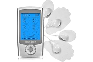 FiNeWaY Rechargeable Tens Machine Digital LCD Therapy Full Body Back Massager Pain Relief W 16 Massaging Modes and 8 Pads - Acupuncture - for Back Neck Stress Sciatic Pain Muscle Relief Pulse Massage