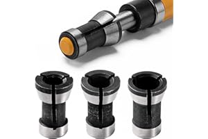 VooGenzek 3 Pièces 6mm / 6.35mm / 8mm Mandrin de Pince de Routeur, Tête De Mandrin De Collet, D'Adaptateur de Mandrin de Fraise, pour Machine à Graver