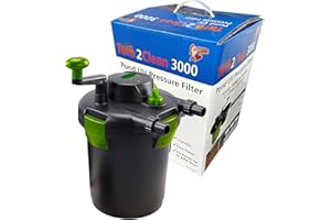 PondHero Turn2Clean Pond Filter (3000 Ltr Pond 11W UVC), Black
