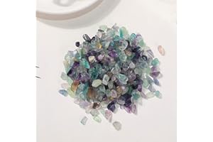 DONGAI Fluorite Crushed Stone Natural Crystal Quartz Sheet, Used for Aquarium Gravel, Sea Glass, Rock Sand, Fish and Turtle Tank, Air Plant Decoration (1 lb)