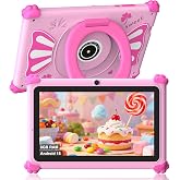 ascrecem Kids Tablet 7 Inch Android 15 Tablet for Children with 2.4G+5G WiFi6 Penta Core 6GB RAM 32GB ROM Children's Tablet D