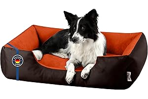 BedDog® Wilki Łóżko dla psa/kota S do XXXL, 24 kolory do wyboru, poduszka dla psa, sofa dla psa, kosz dla psa, brązowy/pomarańczowy XL
