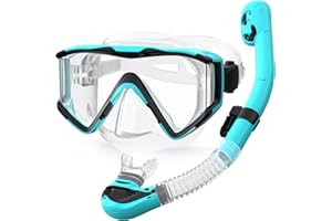 Zeligerstar Schnorchelset Erwachsene, Taucherbrille mit Schnorchel, 3-Fenster-Schnorchelmaske Anti-Fog Anti-Leck, Professional Adult Snorkeling Set für Schnorcheln, Schwimmen und Tauchen