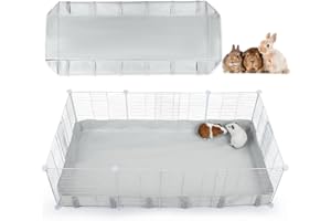 Hedgeink Tapis de Cage Imperméable avec Velcro – Fond de Cage Réutilisable pour Cochons d’Inde, Lapins et Petits Animaux – Base Étanche pour Cage C&C 2x4, sans Cage