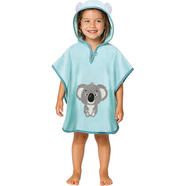 Poncho Serviette à Capuche Enfants Chickwin - Microfibre Séchage Rapide Robe De Bain Plage Garçons Filles