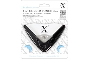 Xcut Docrafts - Taglierino per Angoli concavi e convessi, Nero/Bianco, Raggio 10 mm