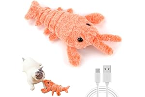 Hlayshing Interactive Dog Toy,Interactive Cat and Dog Plush Toys,Electric Dog Toy with USB Charging Cable for Indoor Large Small Cats & Dogs Multifunctional Cat