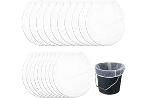 WIHOZTE 20Pcs 1 Gallon Paint Strainer Bags, White Fine Mesh Paint Filters – Nylon Strainer Sieve for Spraying Emulsion Paint Ink Gardening & Hydroponics, Elastic Top Filter Mesh Bags