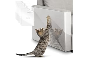 ZZRSYJ Arañazos de Gato Protector, 6 Piezas Protector de Muebles GatosFundas de Sofá Autoadhesiva Transparente, Protectores de Muebles Antiarañazos, para Puerta, Sofá, Pared de Madera