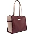 Carrylux Dual Tone Large Capacity Croco Pattern Tote Handbags Purses Shoulder Bag For Womens
