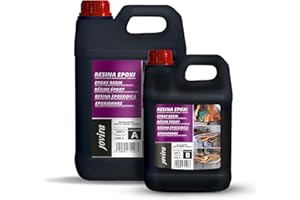 JOVIRA PINTURAS Resina epossidica trasparente. Per artigianato, opere d'arte, legno, tavoli creativi in legno, gioielli artistici, artigianato creativo, fai da te. (5,4 Kg (Paquete de 1))