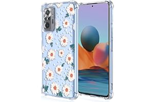 XINYEXIN Funda para Xiaomi Redmi Note 10 Pro, Funda Transparente con Motivo Flores, Ultrafino Chica Dama Carcasa TPU Prueba de Golpes Bumper Case Cover - Daisy