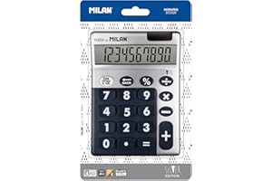 MILAN Blíster calculadora Silver Azul 10 dígitos