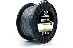 komiprotect® Filo per Decespugliatore Quadrato - Filo per Decespugliatore Power Line Robusto e Durevole (3 mm x 50 mt)