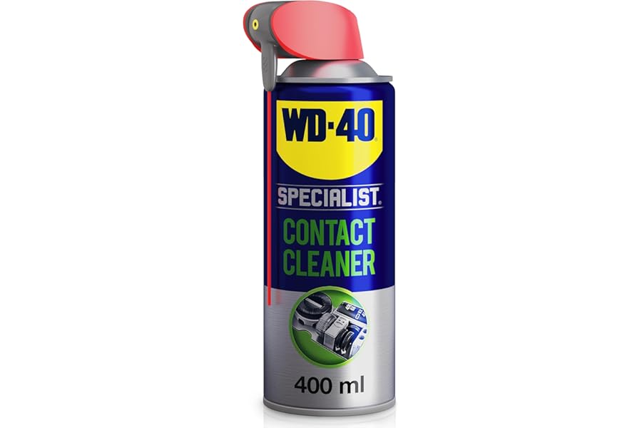 WD-40 Specialist Contact Cleaner Electrical Spray, 400ml with Smart Straw, Fast Drying and Residue-Free, Contact Cleaner for Circuit Boards, Switches, Sensors, and Gaming Equipment, 1-Pack