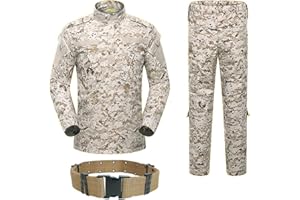 H World Shopping Uniforme táctico BDU para hombre, camisa y pantalones, traje para ejército, airsoft, paintball, caza, tiro, juego de guerra, desierto digital (AOR1