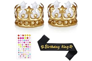 KYEDGC 4 Pack Set Birthday Crown Adult, birthday hat,Birthdays Hat Birthday Boy Crown Inflatable Crowns Birthdays Party Supplies, Interesting Novel Accessories, For Adult Decoration Birthdays Parties