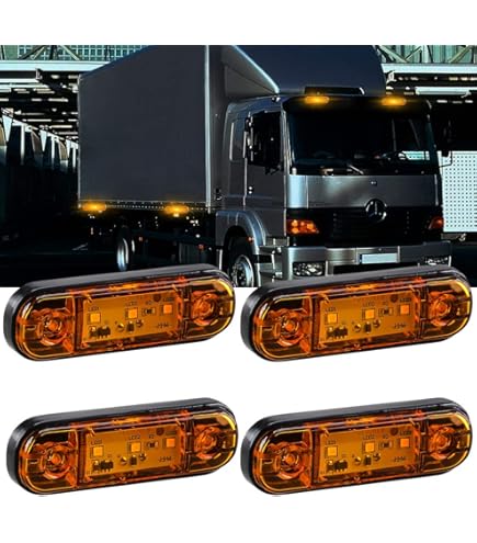 ECLECO Luci LED Stroboscopiche 12-24V - 10 Pezzi Gialli Per Auto, Camion E Veicoli - Foto 7