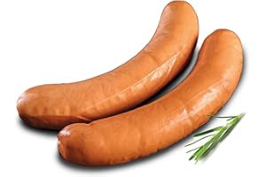 ‎BÜFFEL BILL BÜFFEL BILL Büffelknacker 8 Stück á 120g | Knackige Bockwurst aus saftigem Wasserbüffelfleisch nach traditionellem Rezept I Kräftiger Geschmack & würziges Aroma