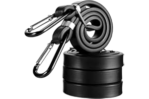 Bungee Cords with Carabiner Hooks, 4pcs 62cm Elastic Strap Bungee Rope, UNOLIGA 100% Latex Lashing Straps for Roof Rack Luggage Bike Motorcycle Suitcase Vans Tent (1.1.2023 Ruggedized Version)