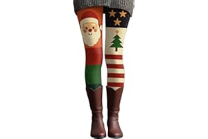 GENERISCH Weihnachten Damen Leggings weihnachtsleggings Sportleggins Schneeflocke Bedruckt Weihnachten Hose Freizeithose Winter warm Strumpfleggings Winddicht Leggingshose Weihnachts Neujahrsgeschenke