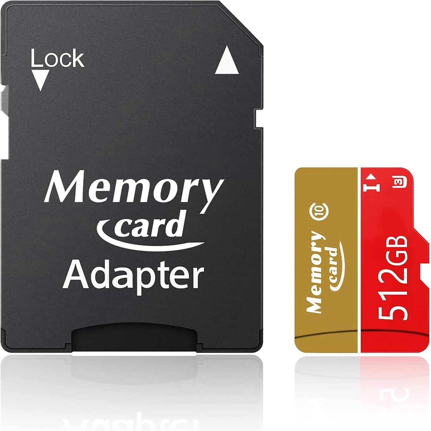 MicroSDXC MicroSD Card 512GB with Adapter,Full HD & 4K UHD Card Class10 U3 High Speed For Camera,Phone,Tachograph,Tablet,and droned MicroSDXC 512GB Memory Card