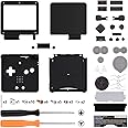 eXtremeRate IPS Ready Upgraded Black Soft Touch Custom Replacement Housing Shell for Gameboy Advance SP GBA SP – Compatible w