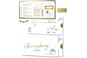 ‎RUDIS TINY GOODS Reisegutschein zum Verschenken mit Rubbelaufkleber - Gutschein für Urlaubsreise oder Städtetrip zum Geburtstag Karte Flugticket Boarding Pass Geschenk als Rubbelkarte selbst gestalten Gutschein Reise