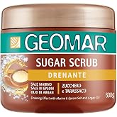 GEOMAR | Sugar Scrub Body Drainer, Made in Italy, 600g | With Sea Salt, Epsom Salt, Argan Oil and Sugar and Dandelion Extract