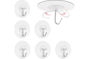PaiLeWei 6 Pezzi Ganci Adesivi, Gancio Adesivo, Ganci Da Parete, Ganci Adesivi Impermeabili, Per Appesndere In Cucina e Bagno (6 Pcs)