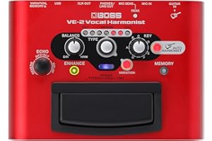 Pedal BOSS VE-2 Vocal Echo para guitarristas cantantes | Efectos y armonías vocales en tiempo real | Crea armonías con selección de tonalidad manual