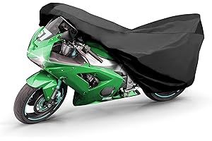 WALSER Bâche Moto All Weather Basic M, bâche Moto 100% étanche Outdoor, bâche Moto Protection Toute l'année, bâche Moto, bâche Moto Accessoires Noir 215x95x120 cm