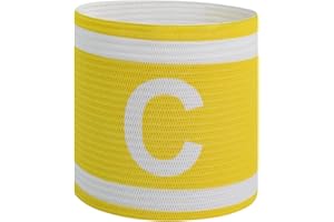 Mezeic Captain Armband, Unisex C Captain Armbands Soccer Adjustable Football Player Captain's Arm Bands Sport Team Training for Youth and Adult