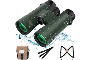 Aurosports 10x42 Professionelles Fernglas Erwachsene - Kompaktes Ferngläser mit Nachtsicht BaK4 bei Schwachem Licht Wasserdichtes Optisches Hochleistungs Perfekt für Vogelbeobachtung Jagd Outdoor