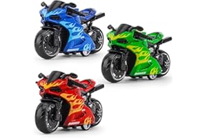 FCXVXCL Motorradspielzeug Legierung Motorrad Spielzeug Metall Kunststoff Geländemotorrad Kreatives Spielzeugautos Set Für Lernspiel Geburtstagsparty Geschenk Für Kinder