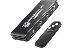 NEWCARE HDMI 2.1 Switch 3 in 1 Out, HDMI Switcher 4k 120hz mit Remote, 8K@30Hz HDMI Splitter 3 In 1 Out Auto-Switching, HDMI Umschalter Unterstützt Do-lby Vision, Kompatibel mit PS5/4, Xbox, Roku TV