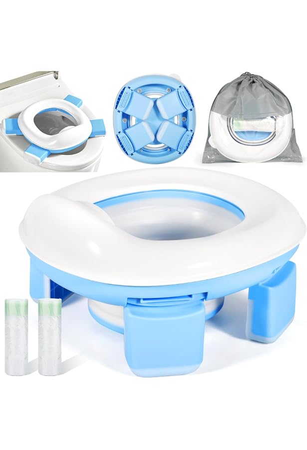 Petit Pot Bébé Honboom Pot D'apprentissage Portable Pour Tout-petits | Pot De Voyage Pour Enfants | Siu00e8ge De Toilette Pliable | Siu00e8ge De Toilette Pour Bu00e9bu00e9 Pour Intu00e9rieur Et Extu00e9rieur (gris Pot