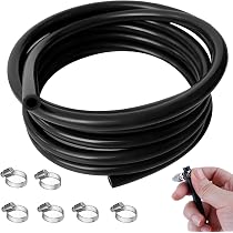 Durite Silicone 4m ID 4mm OD 8mm Avec 4 Colliers - Tuyau Dépression Haute Température TXXATX
