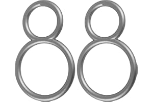 Bestlivings Dekoringe 8er Pack für Gardinen Querbehang in Silber matt, Drapieringe für Vorhänge, Dekoschals - Typ B