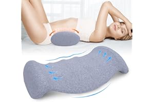 ‎SAHEYER SAHEYER Lendenkissen Orthopädisches Lendenwirbelkissen aus Memory Foam, Ergonomisches Rückenkissen & Lendenwirbelstütze für Bett, Sofa, Stuhl, Auto und Bürostuhl, Grau