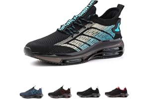 Anokar Basket Running Homme Femme Chaussures de Running Sport Chaussures de Course Tennis l'Extérieur Marcher Coussin d'air Antidérapant Légères Basket Basses Lacets Noir Bleu Rouge Blanc EU36-EU48