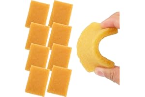 VPB 8-Piece Yellow Rectangular Rubber Eraser Set - Natural Rubber Material, Versatile Cleaning Tool